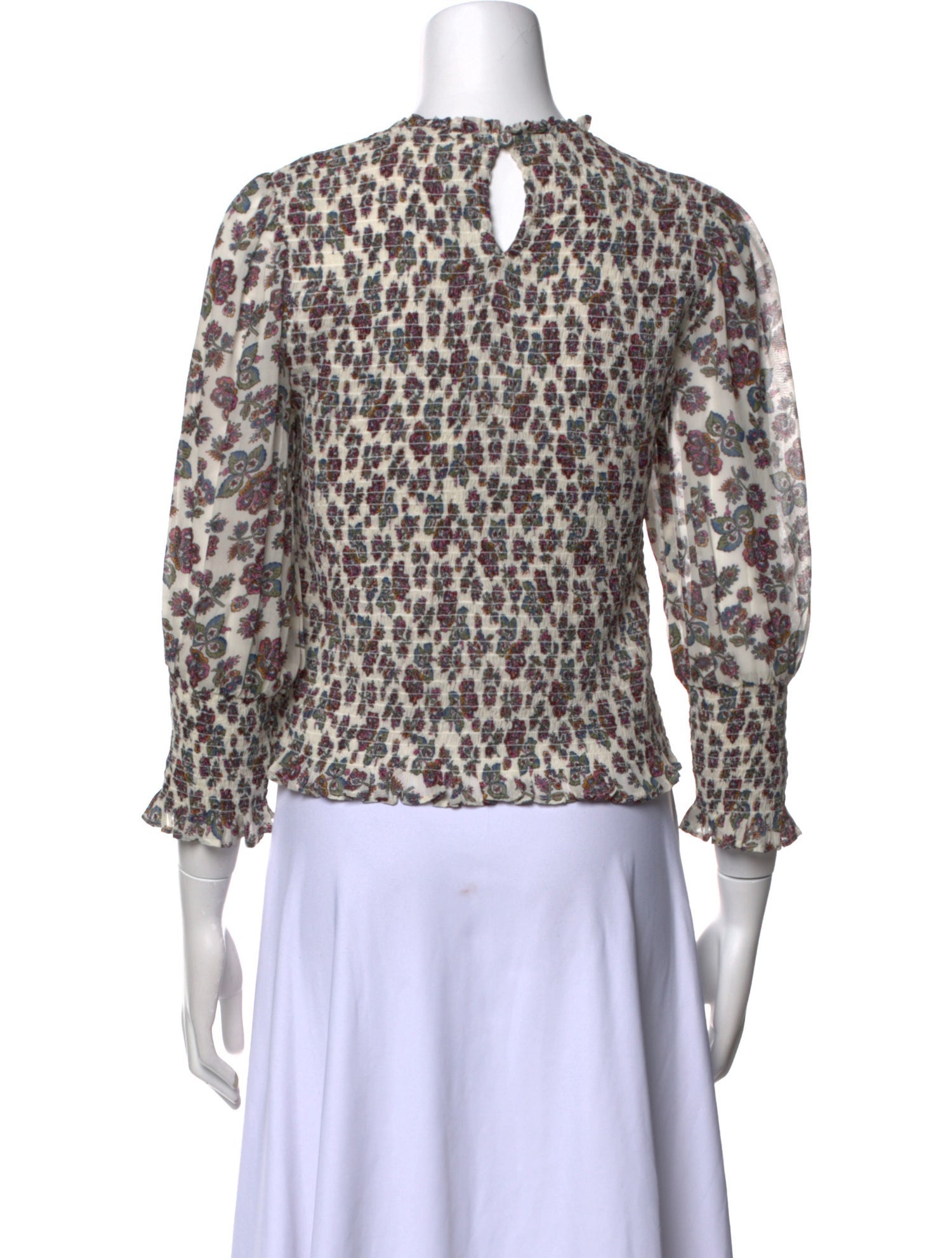 Veronica Beard Printed Crew Neck Top